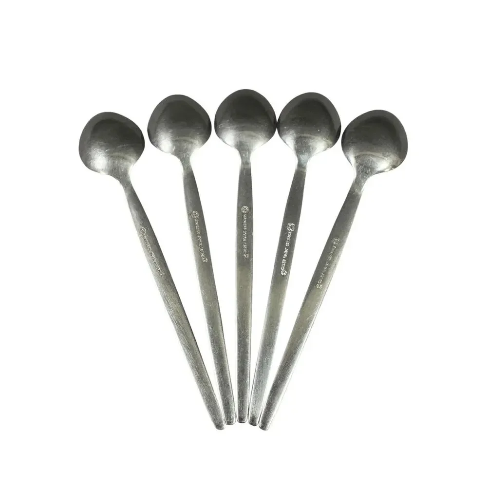 Vintage MCM SRI Stanley Roberts Astro Flatware Japan - 5 Dessert Spoons 6.75